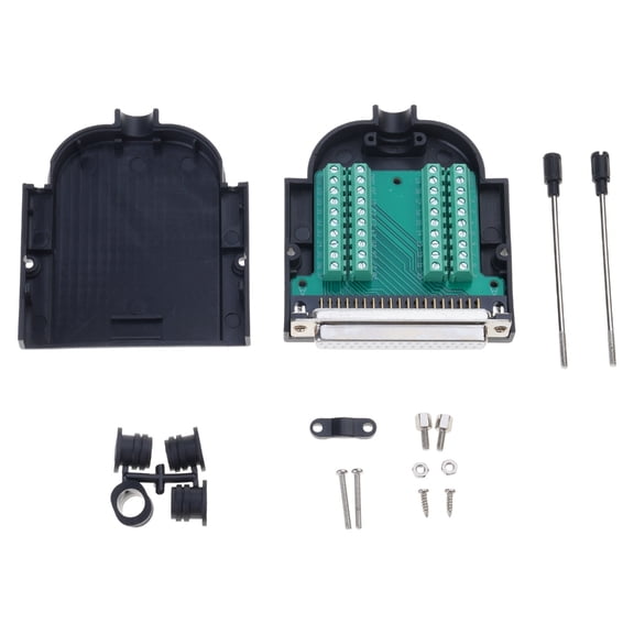 Tizuqe Low Profile DB37 RS232 To 37 Pin Adapter Connector Includes Dustproof Tail Tubes And Secure Cable Clamps