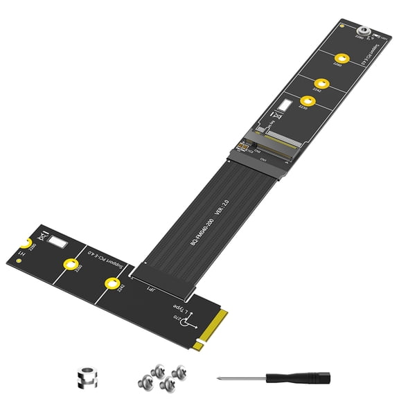 Tizuqe M.2 Solid Disk Extender Cable For PCIe3.0/2.0/PCIE4.0 Protocols Solid Disks