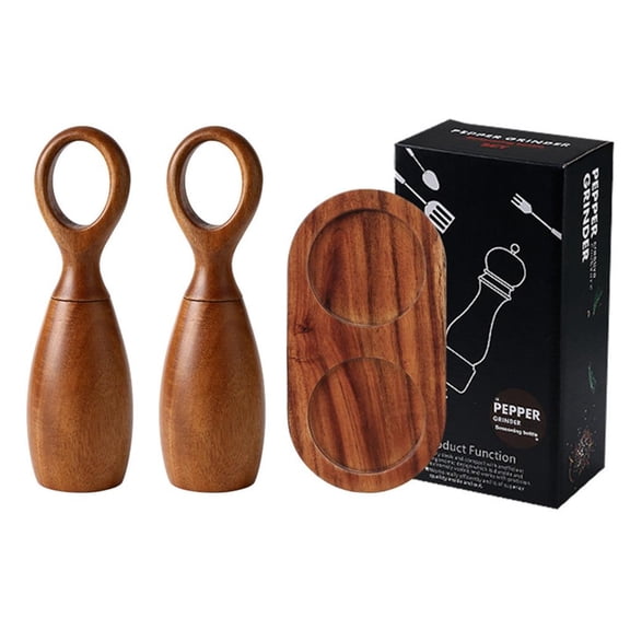 Tizuqe Manual Salt And Peppers Grinder Solid Wood Salt And Peppers Shakers With Stylish Design For Home Chefs Enthusiasts