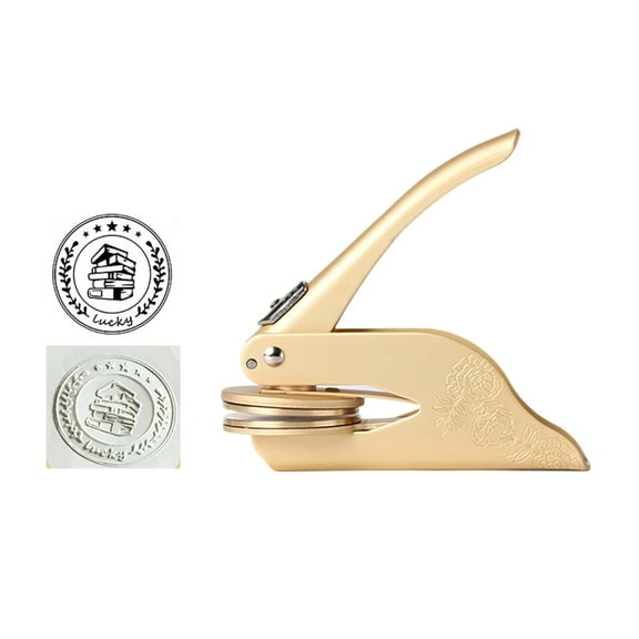 Tizuqe Metal Seal Embosser Practical Embossing Stamp Personalised Paper Embossing Pliers for Books Envelopes Paper