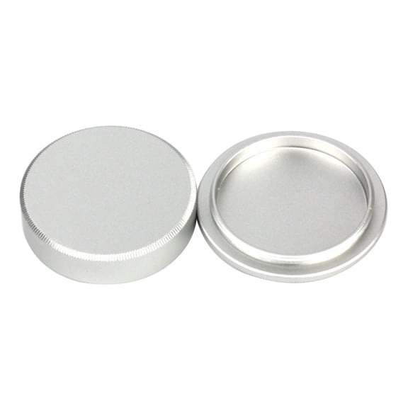 Tizuqe 2Pcs Metal Rear Lens Cap Silver Black Protective Rear Cap for M39 39mm Thread Screw Mount Camera Lenses Accessories