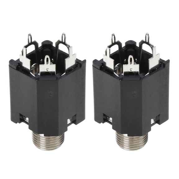 Tizuqe PJ-612 Headphone Socket 6.35MM Audio and Video Socket 5-pin In-line Vertical