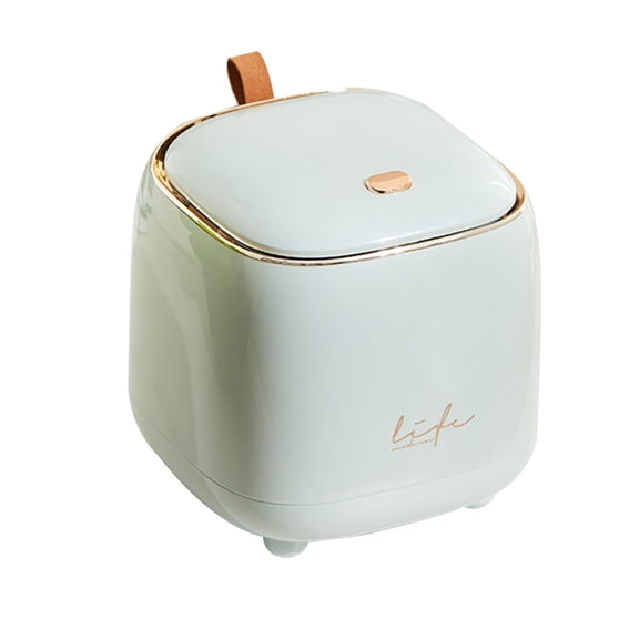 Tizuqe Mini Trash Can with Lid Pressing Desktop Bin Garbage Can Home Office Table Dustbin Bucket Sundries Barrel Storage Box