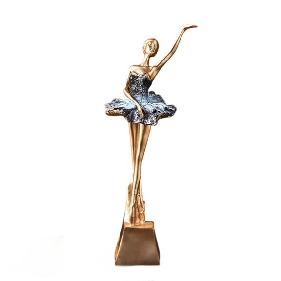 Tizuqe Modern Ballet Dancer Sculpture Handcrafted Resin Art for Living Room Bedroom Decoration