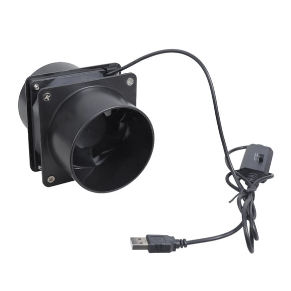 Tizuqe Multi Purpose Energy Efficient Double Port USB Powered Inline Fan With 3 Speed Settings Resistant Construction