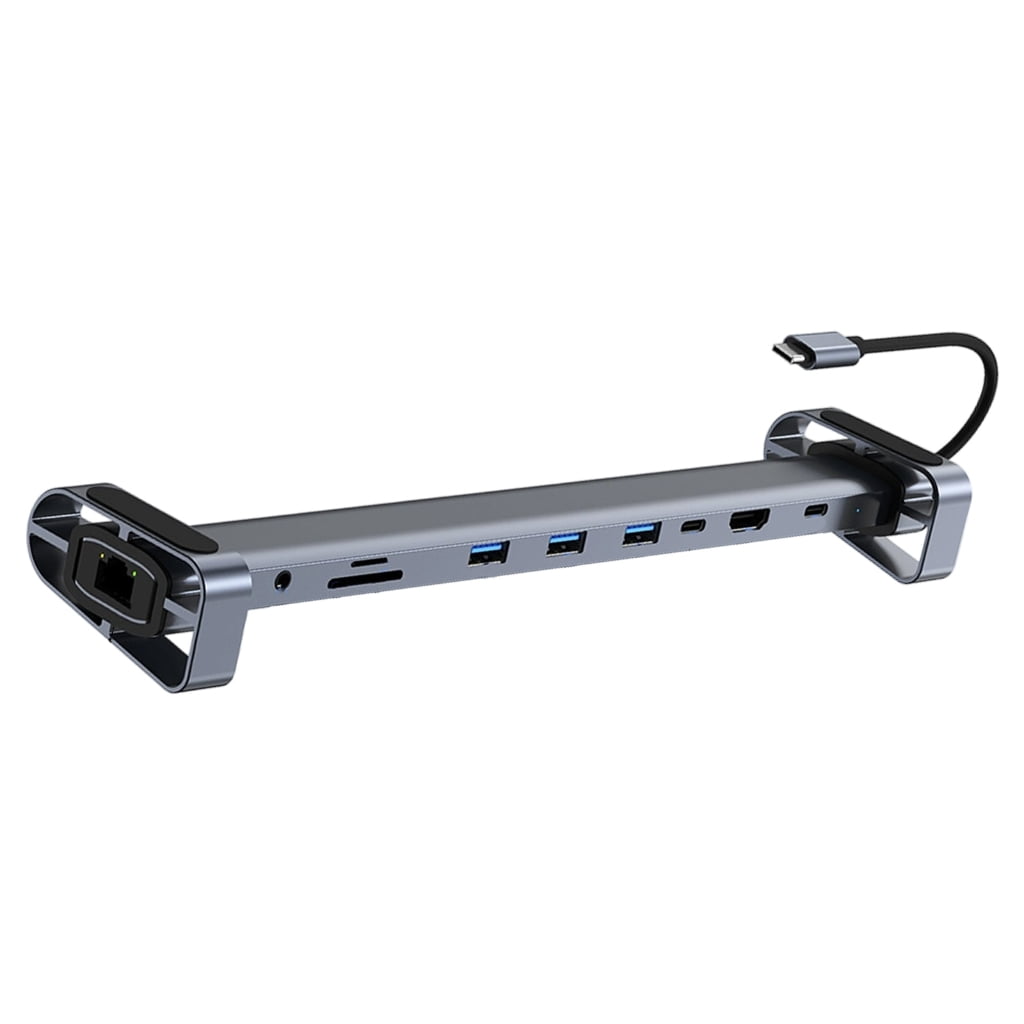 Tizuqe Multifunctional Aluminum Computer Stand 10 Port Type C Laptop Stand Foldable
