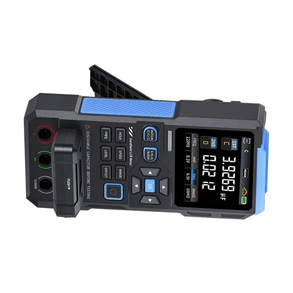 Tizuqe Multiple Function Meter 100Hz to 100kHz Frequency Selectable Portable Resistance Capacitance Tester for Laboratory