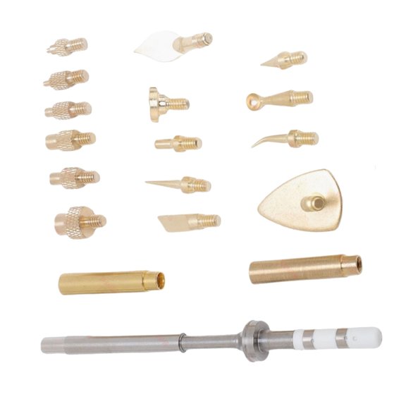 Tizuqe Multiple Size Ergonomic Brass Soldering Tip Tool For Quick Heat Insertion Nut Application With Enhancing Grip Comfort