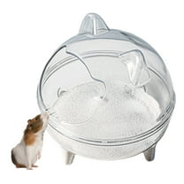 Tizuqe Transparent Hamster Sand Bath Container Spacious Pet Hamster Bathtub Provide Comfortable to Gerbils and Guinea Pigs