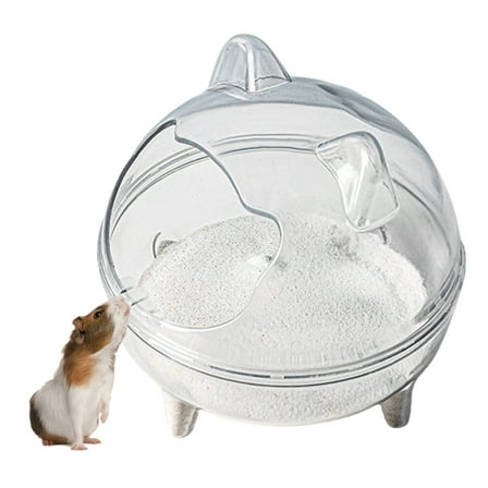 Tizuqe Transparent Hamster Sand Bath Container Spacious Pet Hamster Bathtub Provide Comfortable to Gerbils and Guinea Pigs