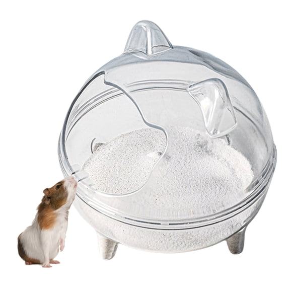 Tizuqe Transparent Hamster Sand Bath Container Spacious Pet Hamster Bathtub Provide Comfortable to Gerbils and Guinea Pigs