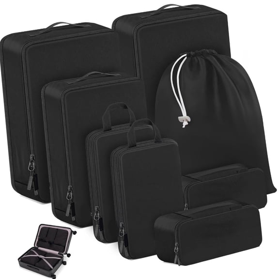 Tizuqe Multipurpose Compression Packing Cubes Set of 10 for Luggage Organization