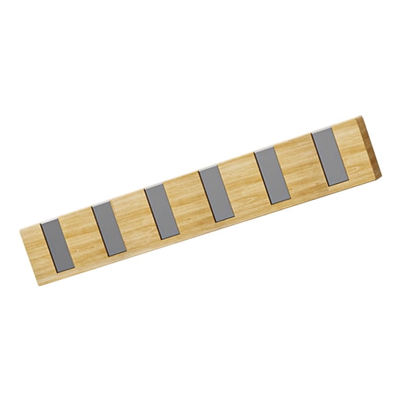 Tizuqe Natural Wood Designs Hide Wall Hook Adhesive Coat Rack for Entryway Closet Bathroom Organizers Easy Installation