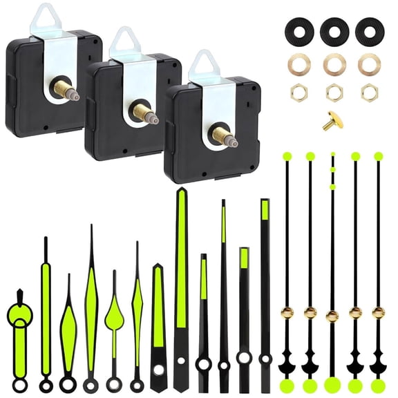 Tizuqe Night Light Clock Mechanism Replacement Battery Operated Silents Clocks Kits Clock Hands Second Hand DIY Repair Parts