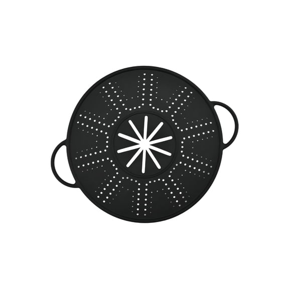 Tizuqe Oil Spatter Prevention Cover With Strainer Net Heat Resistant Elastomer Lid For Multiple Cookware