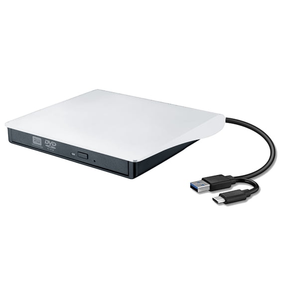 Tizuqe Optical Drive with USB3.0 and Type C, External DVD Writer DVD Player for Desktop,Window XP/7/8/10
