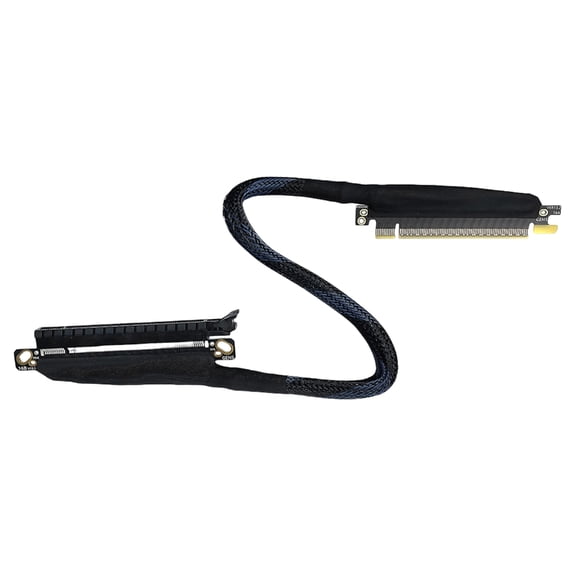Tizuqe PCIe5.0 X16 Graphics Card Risers Cable 180Degree Design Braide Shield Low Loss