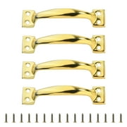 Tizuqe Pack Of 4 Iron Handles for Wood Fence Gates Metal Furniture Knob Home Hardware