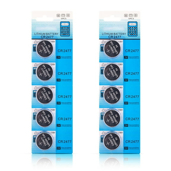 Tizuqe Pack Of 5/10 CR2477 Button Cell Batteries 3V Lithium Button Battery CR2477 Batteries For Toy And Remote Controls