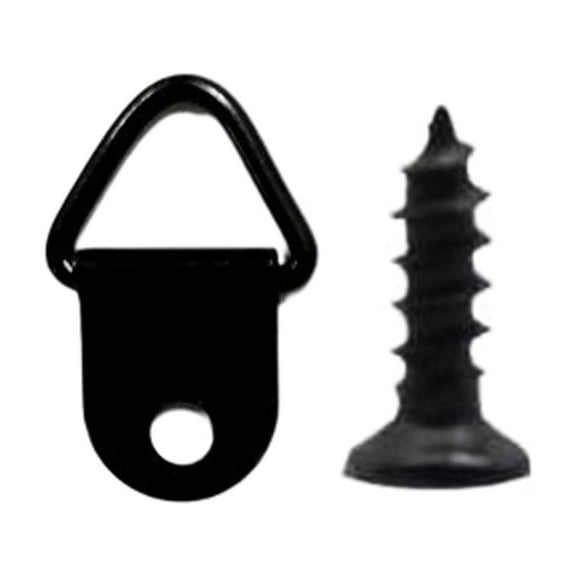 Tizuqe Pack of 100 Single Hole Hangers Metal Triangles D Rings with Screw Painting Hangings Hook Reliable Picture Hangers Set
