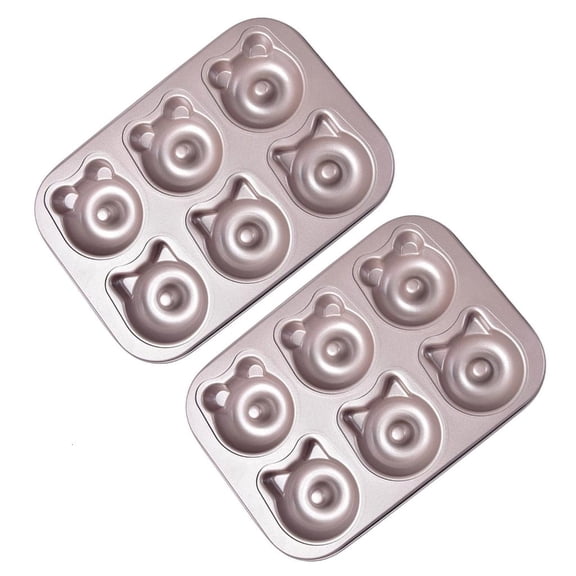 Tizuqe Pack of 2 Multifuntional Cake Baking Molds Animal Cake Pans Animal Baking Pans Carbon Steel Texture Suitable for Kitchen