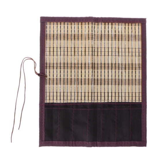 Tizuqe Painting Brush Holder Bamboo Rolling Bag Calligraphy Pen for Case Curtain Pack