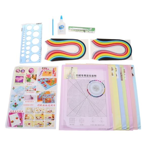 Tizuqe Paper Quilling DIY Craft Tool Handmade Tweezer Crimping Template Board Mould Needle Kit Set Handmade