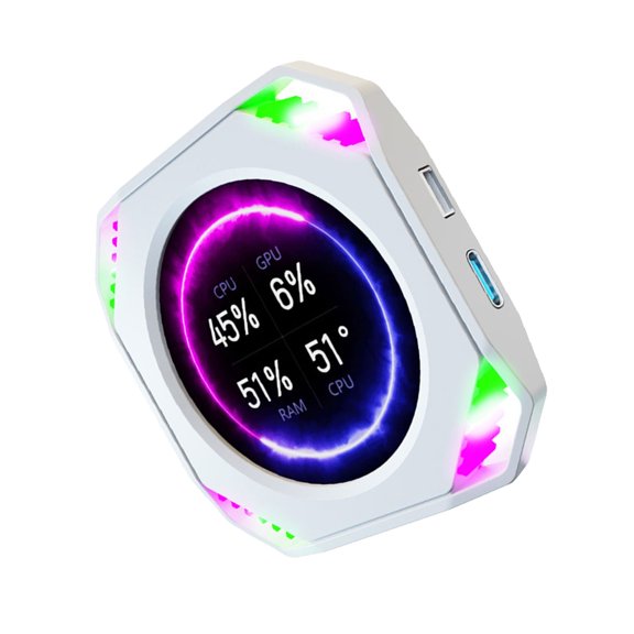 Tizuqe Plugs and Play Computer Temperature Monitors Display Screen For Customs Builds