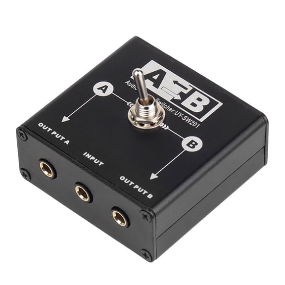 Tizuqe Portable 3.5mm Sound Selectors Switching 1 In 2 Out Multiple Device Connection For Studio Applications