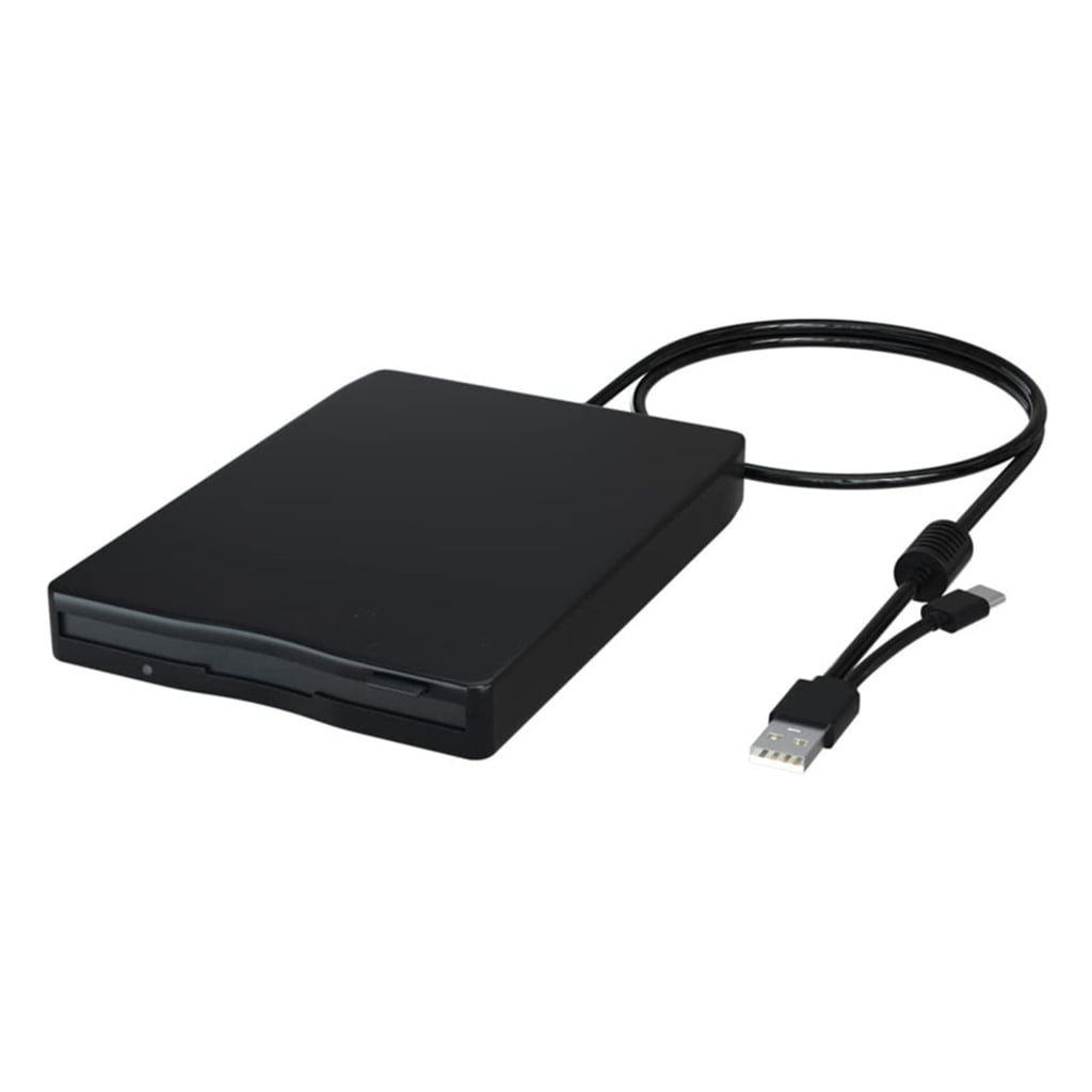 Tizuqe Portable External 3.5" FDD Drive With USB and USB C Floppy Disk Reader for Easy Data Transfer