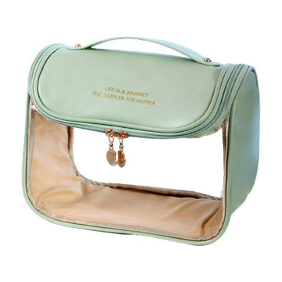 Tizuqe Portable Travel Wash Bag with Zipper Transparent Storage Bath Supplies for Face Cream Nail Beauty Tool Collection Supply