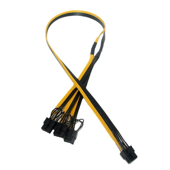 Tizuqe Power Supply Adapter Cable GPU CPU 8Pin Male to 3x 8Pin(6+2) Male Power Cord