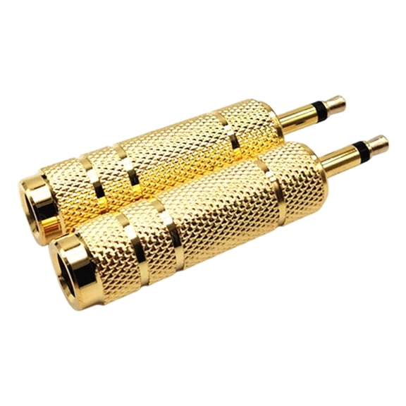Tizuqe Premium Gold Plate Mono Plugs Adapter 6.5mm to 3.5mm Mono Adapter Wide Compatibility for Studio Grade Audios Transmission