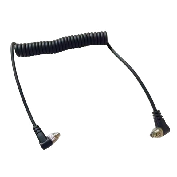 Tizuqe Premium PC Flash Syncing Cable Reinforced Spring Wire With Secure Threaded Locking Connectors Photography Accessory
