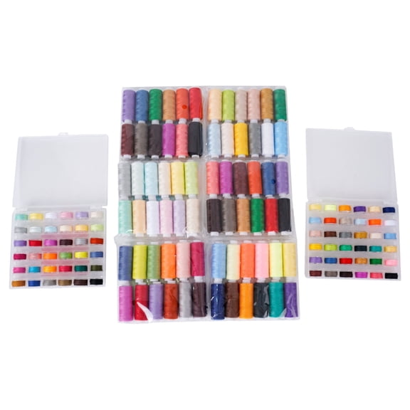 Tizuqe Prewound Bobbins Thread with Polyester Sewing Thread Set for Beginner Stitching