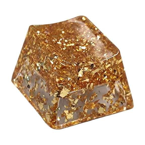Tizuqe Profile Resin Keycap with Gold Foil for Mechanical Keyboard for Office Gaming