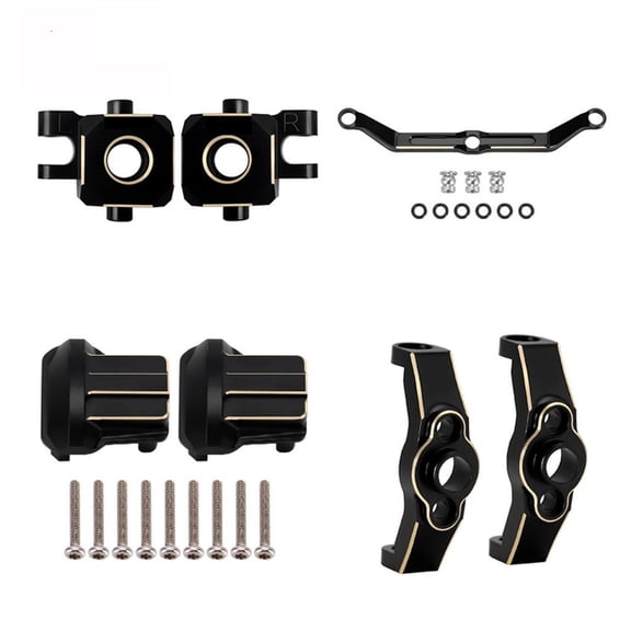 Tizuqe RC Brass Steering Knuckle,Diff Cover Steering Rod Tie Link for 1/18 RC Crawler