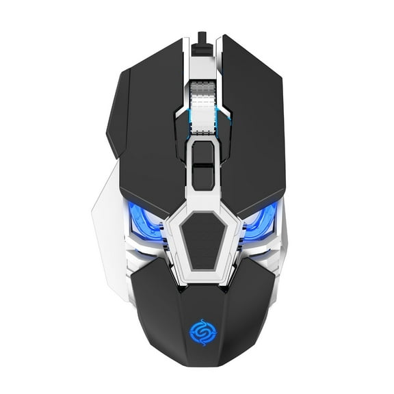 Tizuqe RGB Gaming Mouse Macro Programming Optical 6400DPI Adjustable 9 Buttons Game Office Mice for Desktop Computer Mechanical