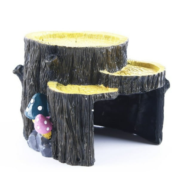 Tizuqe Reptile Hideaway Aquarium Decoration for Reptile Feeding Terrarium Box Fish for