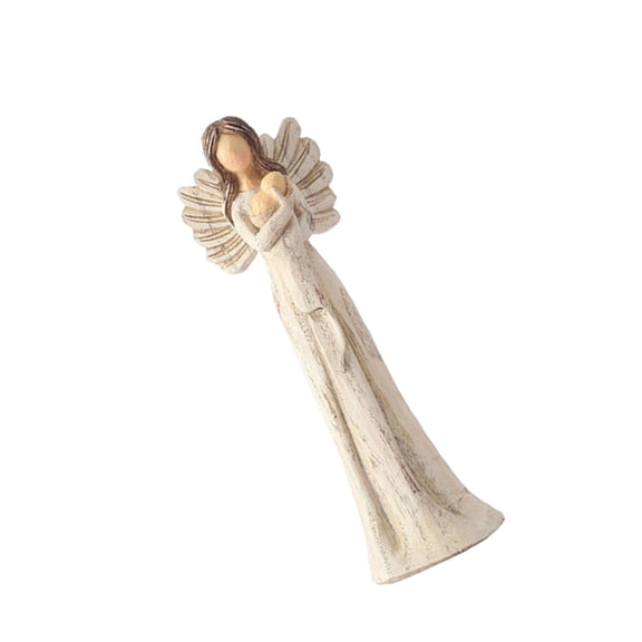 Tizuqe Retro Angeled Resins Figurine Sculpture Handcrafted Home Decoration Gift For Housewarmings Wedding Holiday Celebration