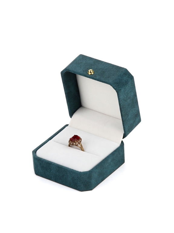 Ring Box Proposal Ring Boxes Couple Engagement Jewelry Gift Box for Case PU Leat
