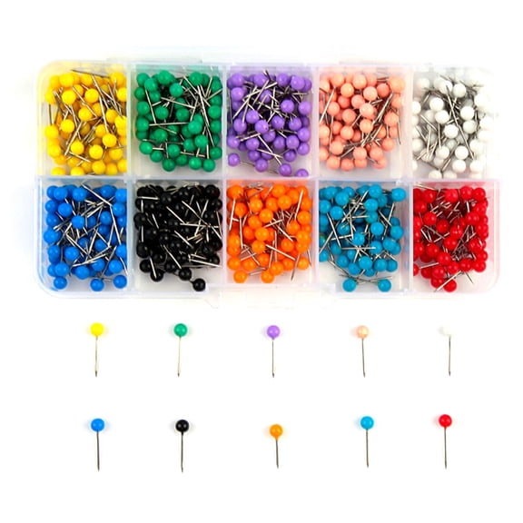 Tizuqe Rust-Proof Sewing Needle Sewing Pins Straight Pin Round Heads Pins Colorful Positioning Pins for Tailoring, Quilting
