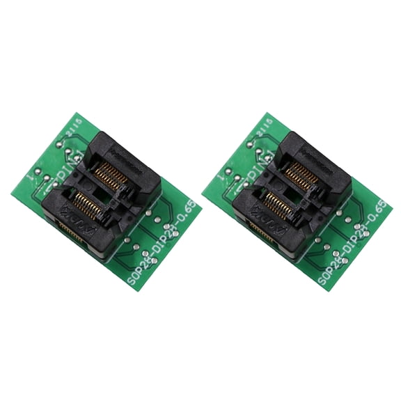 Tizuqe Professional SSOP20 To DIP20 Adapter Socket For Chip Programming, 0.65mm Pitches , 20Pin Connectors, 2Pieces/Pack