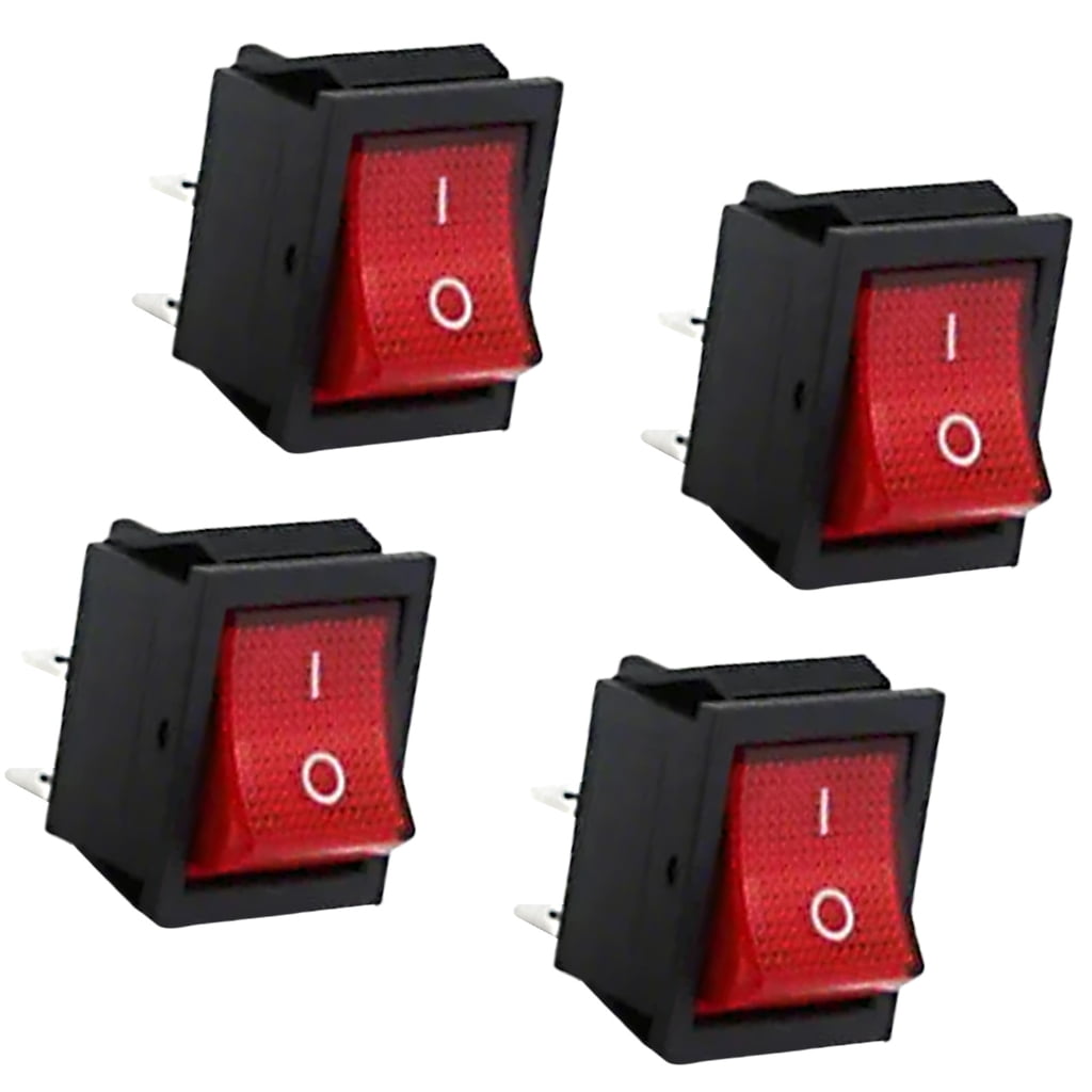 Rocker Indicator Tizuqe Set of 4 Practical Rocker Switches Featuring LED Indicators for ...
