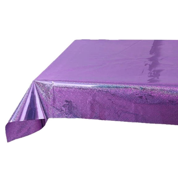 Tizuqe Shimmering Lasers Party Tablecloth 137x274cm Waterproofs Stainproof Plastic Materials For Event And Festive Gatherings