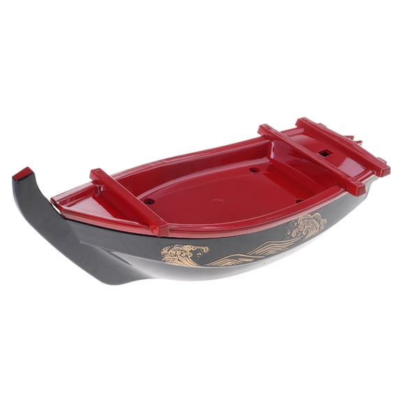 Tizuqe Ship Shape Sushi Plate Sashimi Serving Tray Creative Plastic Food Display Plate