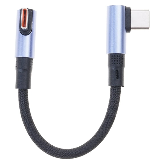 Tizuqe Short Male Type C Charging Cable 90 Degree Angled Tip 6A Quick Charging Cord