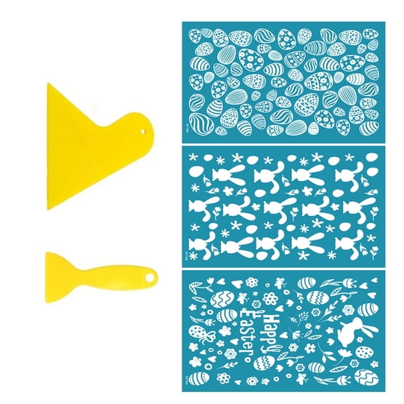 Tizuqe Silk Screen Stencils for Clay Easter Reusable Silkscreen Stencils Working Clay Earrings Cutters for Printing on Clay