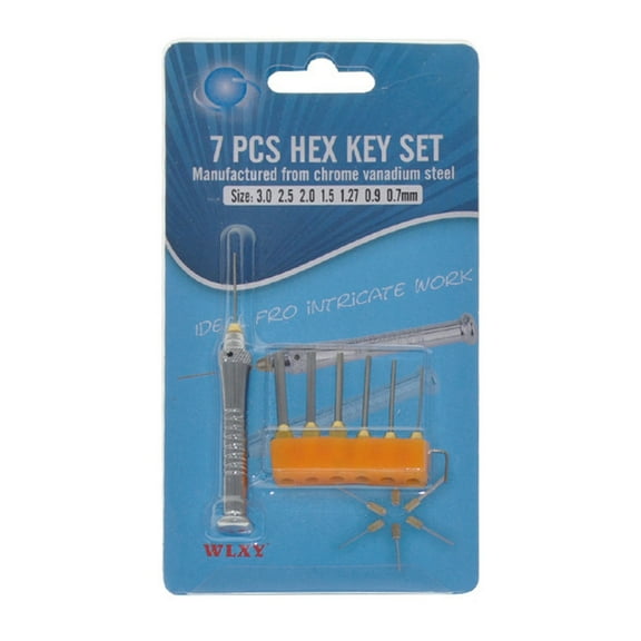 Tizuqe Small Hex Key Wrench Set with Handle Hexagon Key Screwdriver Bit 0.7-3.0mm