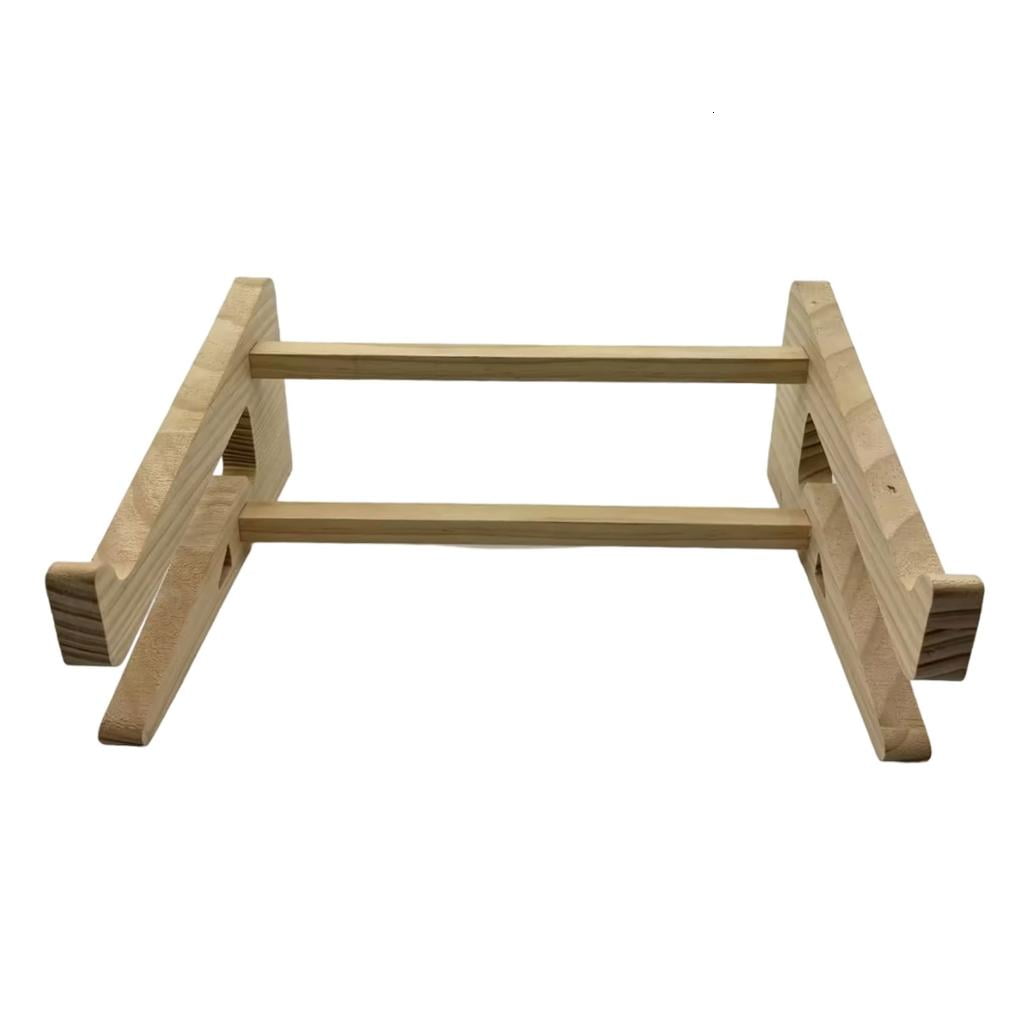 Tizuqe Space saving Essential Wood Laptop Stand Foldable Notebook Holder Rack